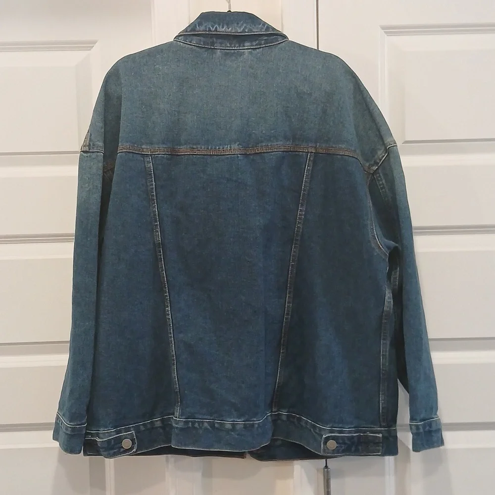 Asos Oversized Denim Jean Jacket Size US 10 - Picture 4 of 4